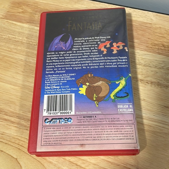 DISNEY Vintage VHS Fantasia (in Spanish) - Picture 4 of 4